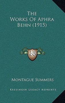 portada the works of aphra behn (1915) (in English)