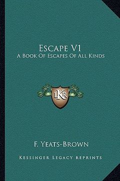 portada escape v1: a book of escapes of all kinds (in English)