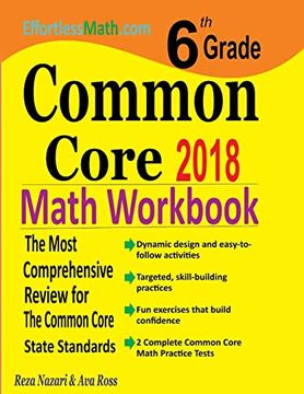 portada 6th Grade Common Core Math Workbook: The Most Comprehensive Review for the Common Core State Standards (en Inglés)