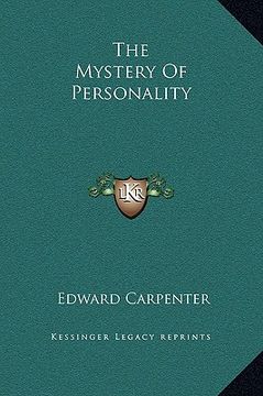 portada the mystery of personality (in English)