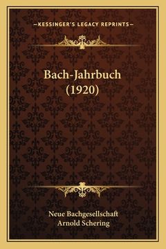 portada Bach-Jahrbuch (1920) (en Alemán)