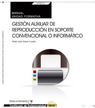 portada Manual Gestion Auxiliar de Reproduccion en Soporte Convencional o inf