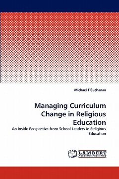 portada managing curriculum change in religious education (en Inglés)