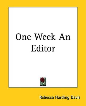 portada one week an editor (en Inglés)