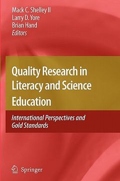 portada quality research in literacy and science education: international perspectives and gold standards