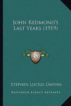 portada john redmond's last years (1919) (en Inglés)