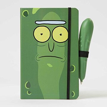 portada Rick and Morty: Pickle Rick Hardcover Ruled Journal With pen (en Inglés)