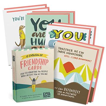 portada Em & Friends Friendship and Encouragement Cards, box of 8 Assorted (en Inglés)