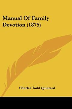 portada manual of family devotion (1875) (in English)
