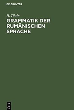 portada Grammatik der Rumänischen Sprache (en Alemán)