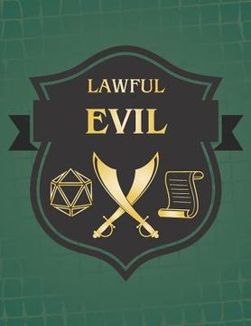 portada Lawful Evil: RPG Themed Mapping and Notes Book - Dark Green Theme