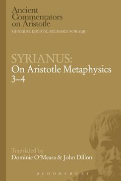 portada Syrianus: On Aristotle Metaphysics 3-4