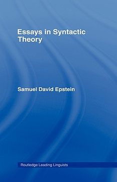 portada essays in syntactic theory (in English)