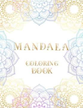 portada Mandala Coloring Book: White Gold Purple Beautiful Coloring Book - 8.5 x 11 inches - For Adults - Alternate as a Gift - (en Inglés)