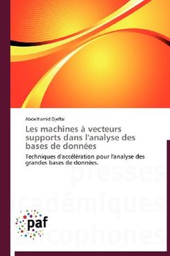 portada Les Machines a Vecteurs Supports Dans L'Analyse Des Bases de Donnees