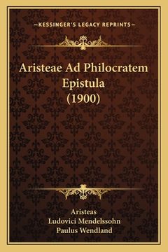 portada Aristeae Ad Philocratem Epistula (1900)