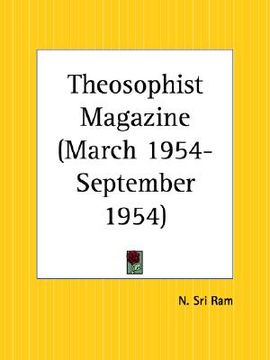 portada theosophist magazine march 1954-september 1954 (en Inglés)