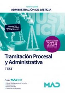 portada Cuerpo de Tramitacion Procesal y Administrativa (Turno Libre). Test (in Spanish)