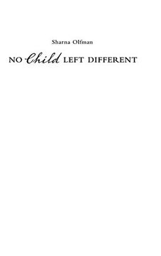 portada No Child Left Different (in English)