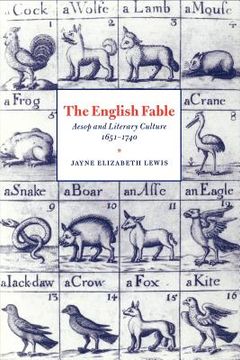 portada The English Fable: Aesop and Literary Culture, 1651-1740 (Cambridge Studies in Eighteenth-Century English Literature and Thought) (en Inglés)