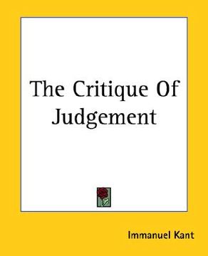 portada the critique of judgement (en Inglés)