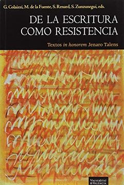 portada De la Escritura Como Resistencia (in Spanish)