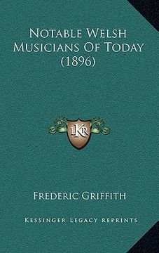 portada notable welsh musicians of today (1896) (en Inglés)