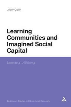 portada learning communities and imagined social capital: learning to belong (en Inglés)