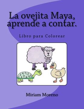 portada La ovejita Maya, aprende a contar.: Libro para colorear