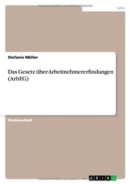 portada Das Gesetz Uber Arbeitnehmererfindungen (Arbeg) (German Edition)