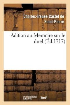 portada Adition Au Memoire Sur Le Duel (en Francés)