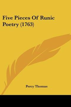 portada five pieces of runic poetry (1763) (en Inglés)