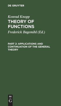 portada Theory of Functions, Part 2, Applications and Continuation of the General Theory (en Inglés)