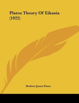 portada platos theory of eikasia (1922) (en Inglés)