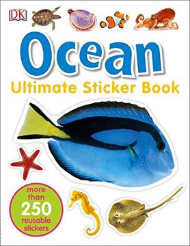 portada Ultimate Sticker Book: Ocean: More Than 250 Reusable Stickers (Ultimate Sticker Books) (en Inglés)