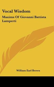 portada vocal wisdom: maxims of giovanni battista lamperti (en Inglés)