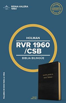 portada Rvr 1960/CSB Biblia Bilingüe, Negro Imitación Piel: CSB/Rvr 1960 Bilingual Bible, Black Imitation Leather
