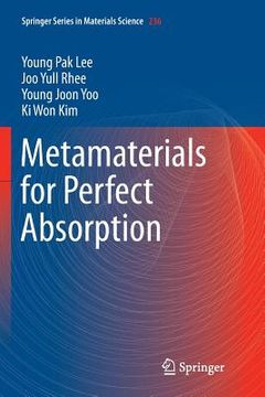 portada Metamaterials for Perfect Absorption: 236 (Springer Series in Materials Science) (in English)