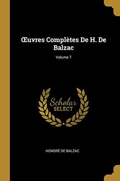 portada Oeuvres Complètes de H. de Balzac; Volume 7 