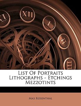 portada list of portraits lithographs - etchings mezzotints