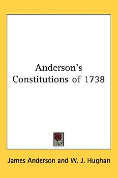 portada anderson's constitutions of 1738 (en Inglés)
