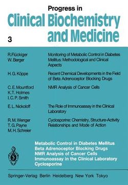 portada metabolic control in diabetes mellitus beta adrenoceptor blocking drugs nmr analysis of cancer cells immunoassay in the clinical laboratory cyclospori (en Inglés)