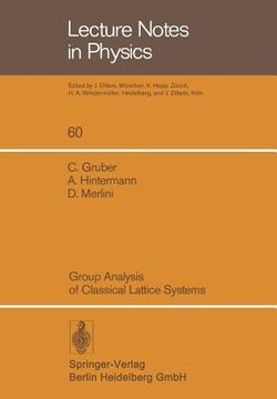 portada group analysis of classical lattice systems
