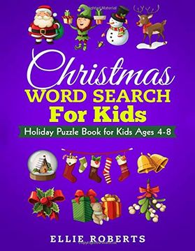 portada Christmas Word Search for Kids: Holiday Puzzle Book for Kids Ages 4-8 (en Inglés)