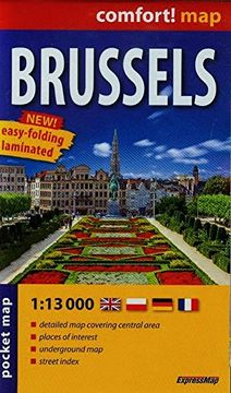 portada Bruselas 1: 13. 000 Plano de Bolsillo Plastificado. Expressmap. (Comfort! Map)
