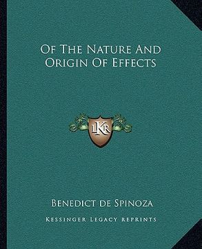 portada of the nature and origin of effects
