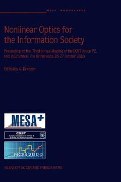portada nonlinear optics for the information society (en Inglés)