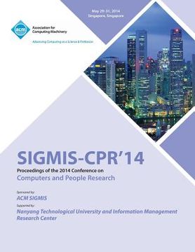portada Sigmis CPR 14 2014 Computers and People Research Conference (en Inglés)