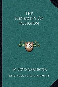 portada the necessity of religion (en Inglés)