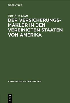 portada Der Versicherungsmakler in den Vereinigten Staaten von Amerika (in German)